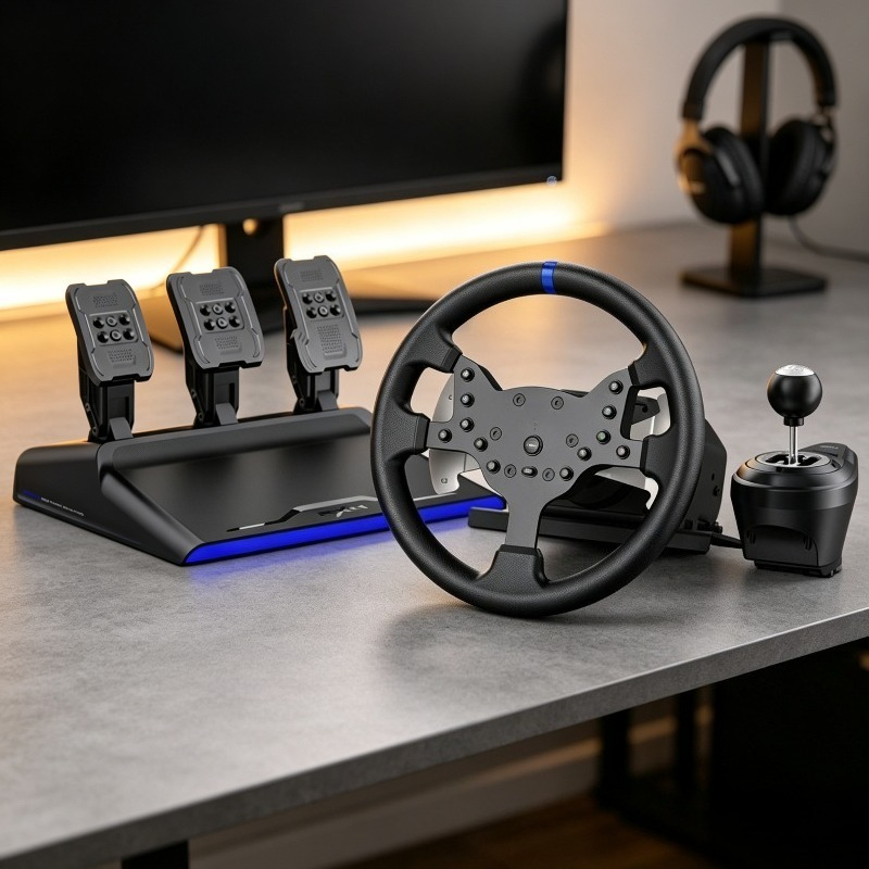 Pc Gaming Simulator - V99 3.2Nm Force Feedback Racing Steering