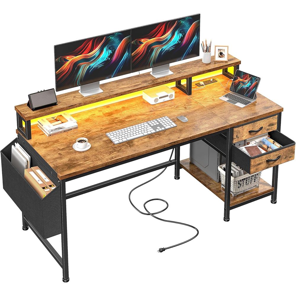 Rgb Light Strip - Compact 48 Gaming Desk with Wireless