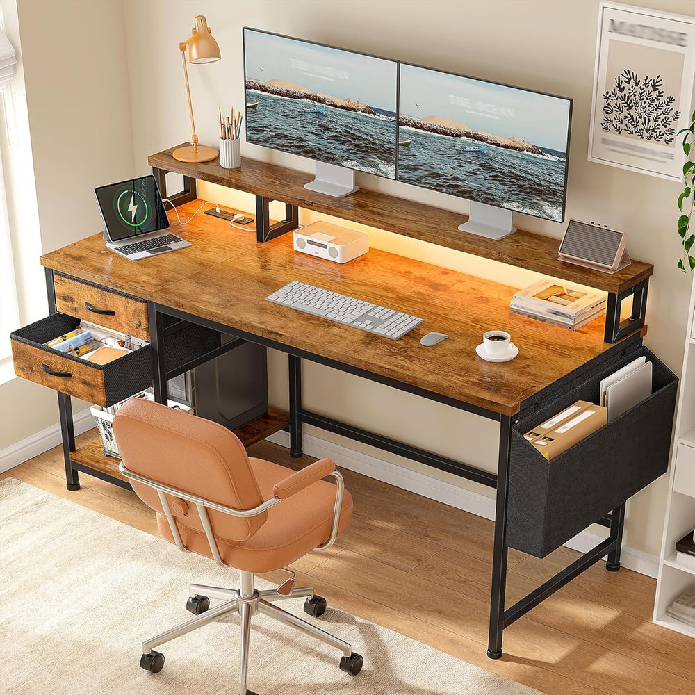 Compact 48 Gaming Desk with Wi - Rgb Light Strip recension och pris