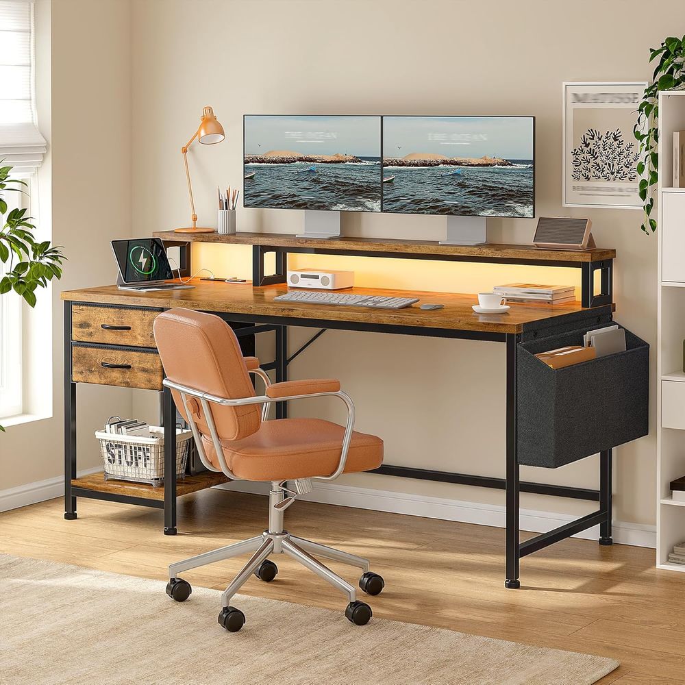 Compact 48 Gaming Desk with Wi - Rgb Light Strip recension och pris