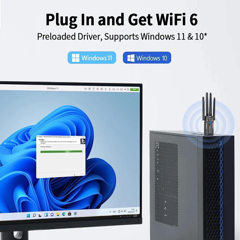 WiFi 6 USB 3 0 Adapter 1800 Mb - Pc Gaming Graphics Card recension och pris